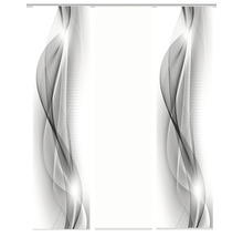 HOME FASHION Paneelgordijn Neblana grijs 60x245 cm set van 3