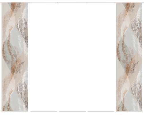 HOME FASHION Paneelgordijn Torre wit 60x245 cm set van 5