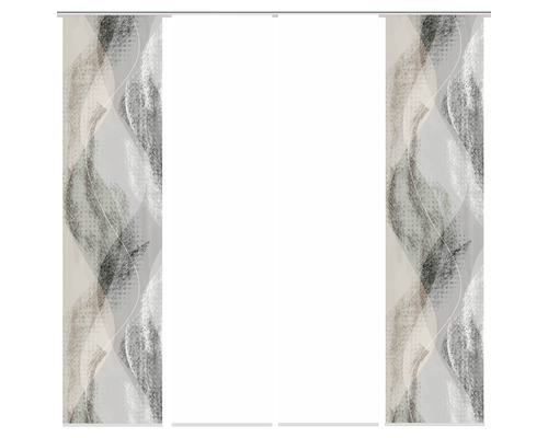 HOME FASHION Paneelgordijn Torre wit 60x245 cm set van 4