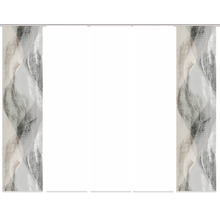 HOME FASHION Paneelgordijn Torre wit 60x245 cm set van 5