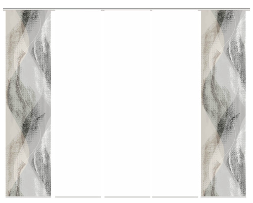 HOME FASHION Paneelgordijn Torre wit 60x245 cm set van 5
