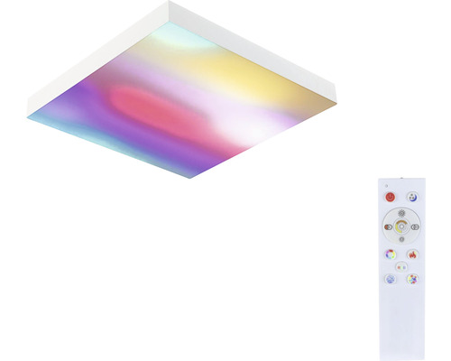 Vierkante plafondlamp met kleurpatroon en afstandsbediening