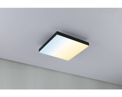 Vierkante plafondlamp met zwart frame