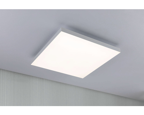 Vierkante LED-plafondlamp aan een plafond