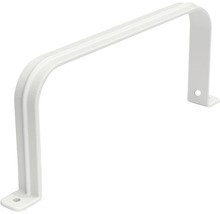 Witte beugel met boorgaten voor montage