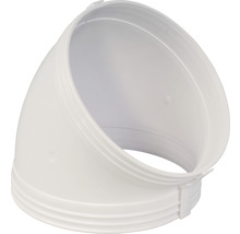 Bocht 45° rond kunststof wit Ø 150 mm