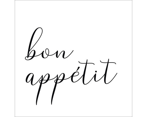 PURE LIVING Schilderij glas Bon Appetit III 20x20 cm