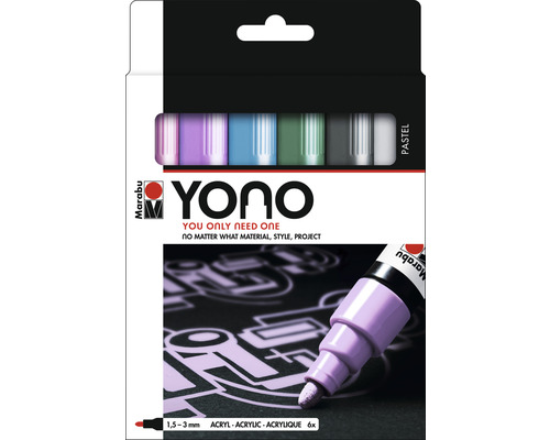 MARABU Yono acrylmarkerset pastel