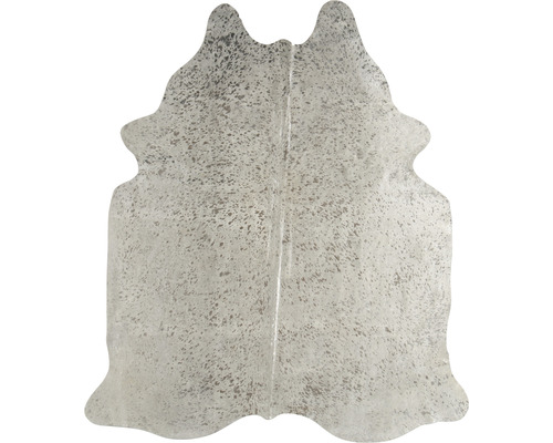 Koeienhuid vloerkleed Devore zilver ca. 180/200x200/220 cm