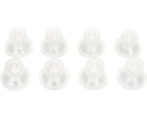 Acht transparante meubelbuffers van kunststof