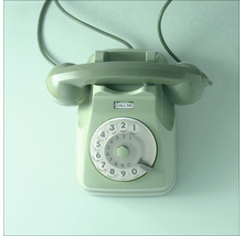 Vintage telefoon met draaischijf
