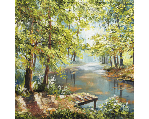 PURE LIVING Schilderij canvas River In The Forest II 40x40 cm