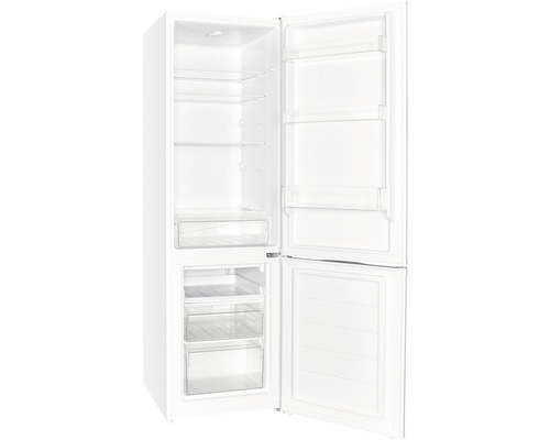 Geopende witte koelkast met vriesvak