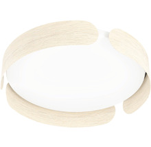 Wit plafondlamp met houten decoratie