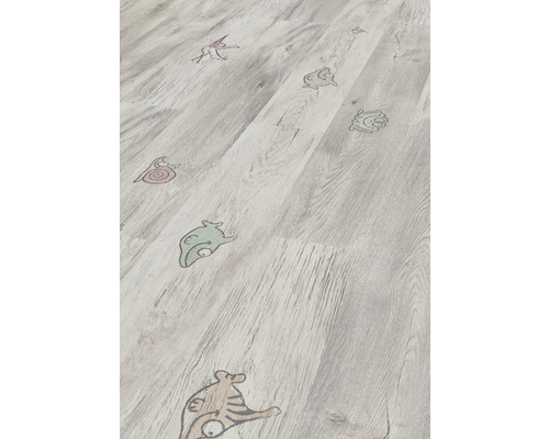 Laminaatvloer met dierenmotieven voor kinderkamer