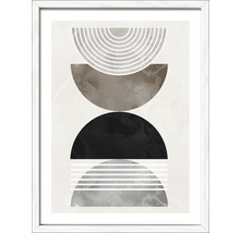 Ingelijste afbeelding met abstracte geometrische vormen als wanddecoratie