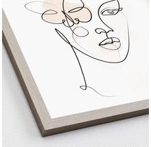 Ingelijste afbeelding met een abstracte weergave van een vrouw