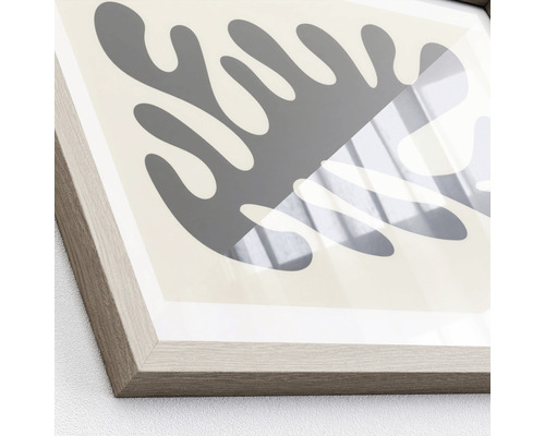 Ingelijste foto met abstract plantenmotief