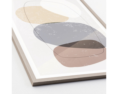 Decoratieve afbeelding met geometrische vormen en lijst