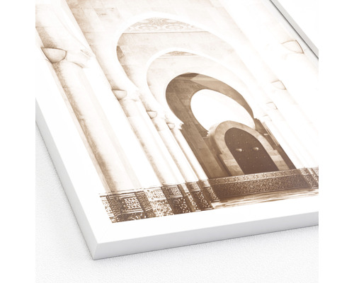 Ingelijste afbeelding met architectuurmotief en zuilen