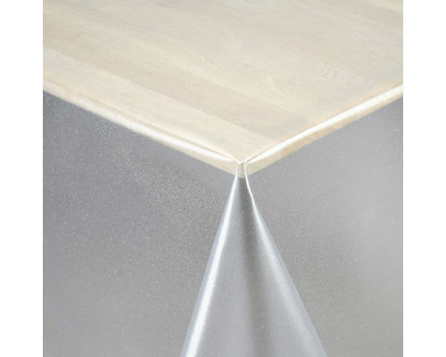 VENILIA Tafelzeil glitter zilver 140 cm breed (van de rol) Transparant tafelkleed beschermt een tafel