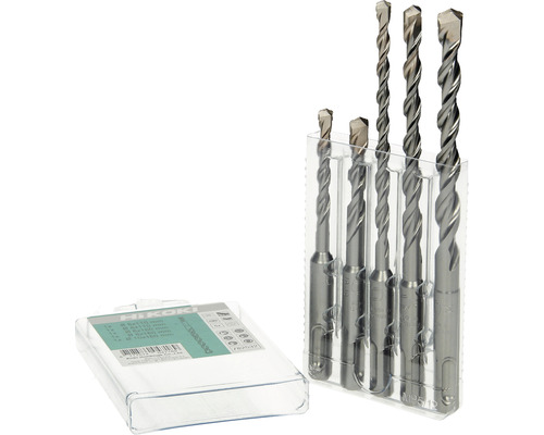 Set van vijf steenboren in plastic verpakking