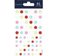 65 decoratieve stickers met stippenpatroon