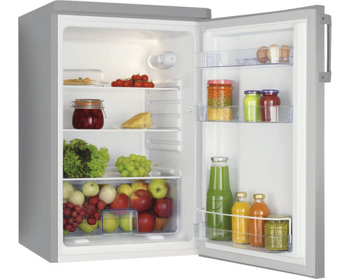 AMICA VKS 351 110-2E Tafelmodel koelkast zonder vriesvak Open koelkast gevuld met levensmiddelen