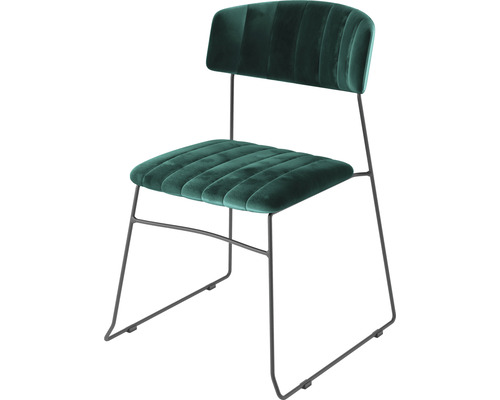 Gestoffeerde stoel met metalen frame