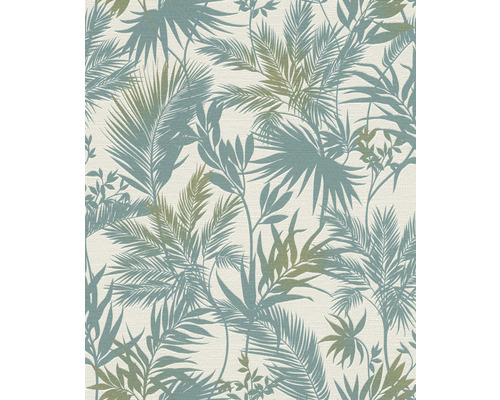 RASCH Vliesbehang 704112 Kalahari botanical wit Behang met tropisch plantenpatroon