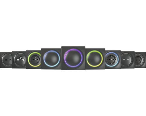 Diverse stopcontacten en schakelaars