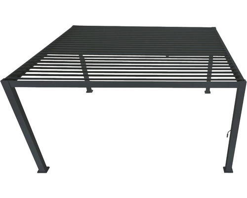Metalen tuinpaviljoen met lamellendak