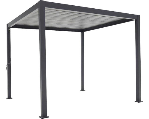 Vrijstaande grijze aluminium pergola