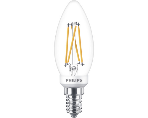 PHILIPS LED-lamp E14/3,4W B35 WarmGlow helder