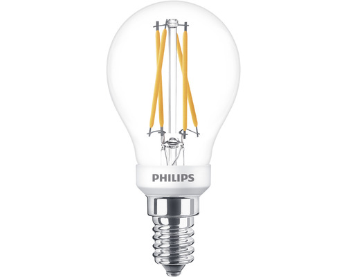 PHILIPS LED-lamp E14/3,4W P45 WarmGlow helder