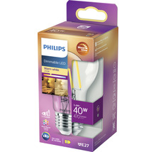 PHILIPS LED-lamp E27/3,4W A60 WarmGlow helder