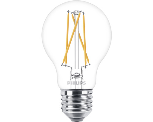 PHILIPS LED-lamp E27/3,4W A60 WarmGlow helder
