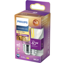 PHILIPS LED-lamp E27/3,4W P45 WarmGlow helder
