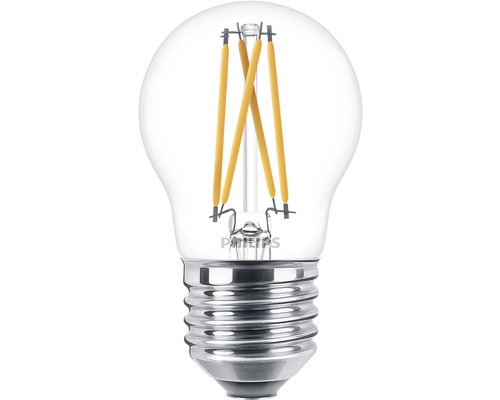 PHILIPS LED-lamp E27/3,4W P45 WarmGlow helder