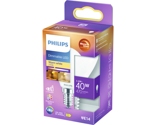 Philips ledlamp, dimbaar, E14 fitting