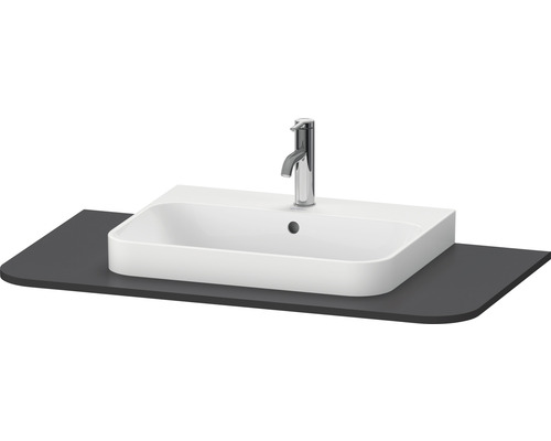 DURAVIT Wastafelblad met uitsparing Happy D.2 Plus grafiet supermat 100x55x1,6 cm