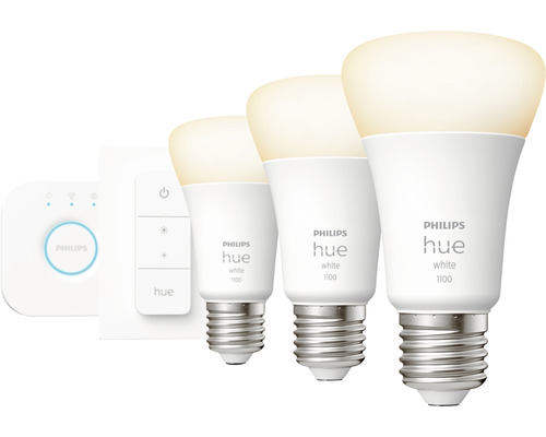 Philips Hue White 1100 lamp, dimmer en bridge