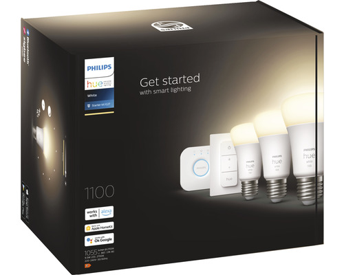Philips Hue White Starter Set E27 in de verpakking