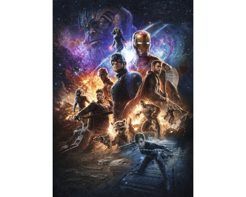 KOMAR Fotobehang vlies IADX4-078 Avengers Battle Of Worlds 200x280 cm