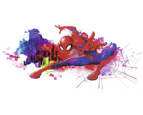KOMAR Fotobehang vlies IADX6-082 Spider-Man Graffiti Art 300x150 cm