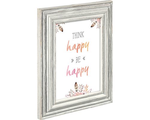 Decoratieve fotolijst met de tekst Think Happy Be Happy