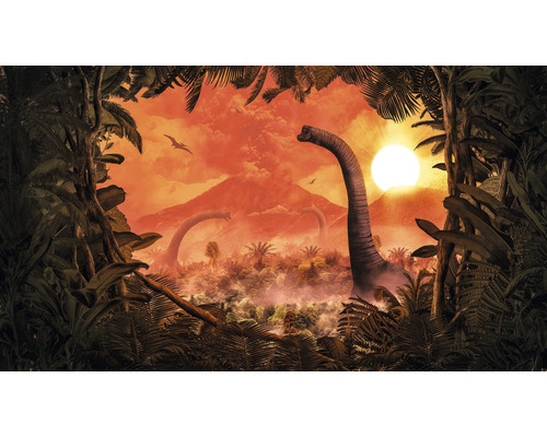KOMAR Fotobehang vlies IAX10-0021 Brachiosaurus Panorama 500x280 cm