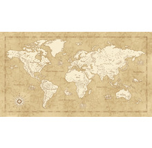 Wereldkaart met continenten en oceanen