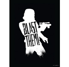 Star Wars Stormtrooper silhouet met de tekst Blast Them