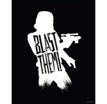 Star Wars Stormtrooper silhouet met de tekst Blast Them